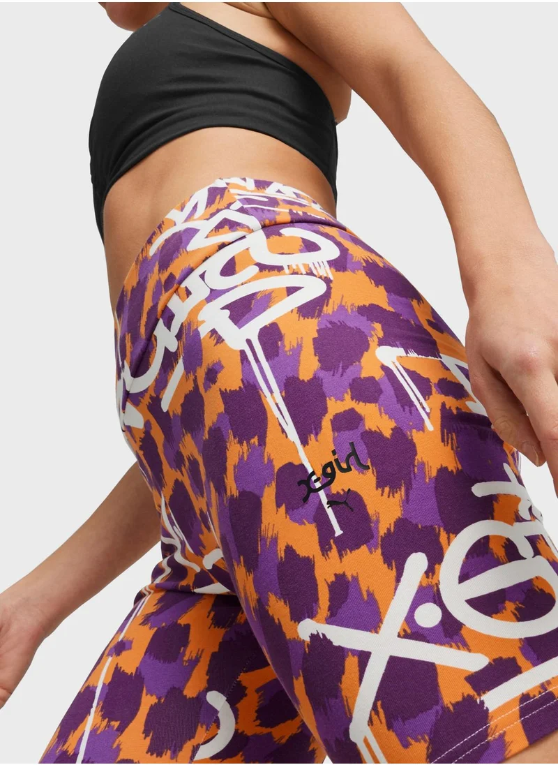 PUMA 7'' X-Girl Aop Short Tights