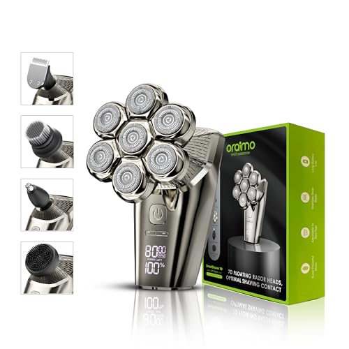 Oraimo Multi 5 In 1 Grooming Kit | Head & Face Shaver | Beard & Nose Trimmer | Wet & Dry Use | Facial Massager and Cleanser | 90 Min Runtime | Built in LED display | IPX7 Waterproof (RS70) - Image 1