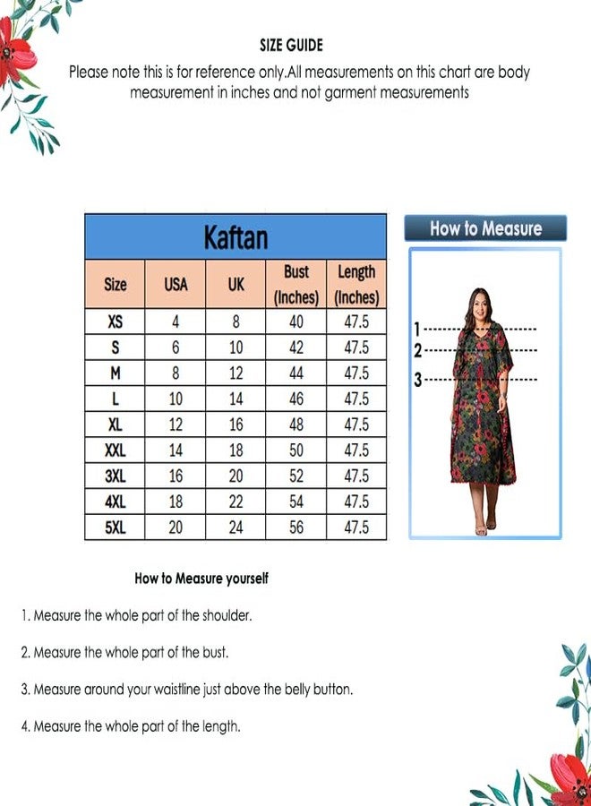 Yash Gallery Women's Cotton Floral Printed Regular Fit Kaftan for Women (XXL, Black) - Image 5