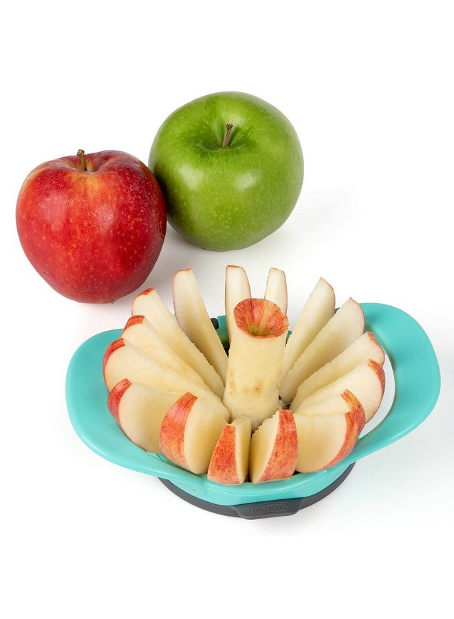Progressive International PrepWorks by Progressive Dishwasher Safe 16-Slice Thin Apple Slicer and Corer with Attached Safety Cover (Turquoise) - Image 5