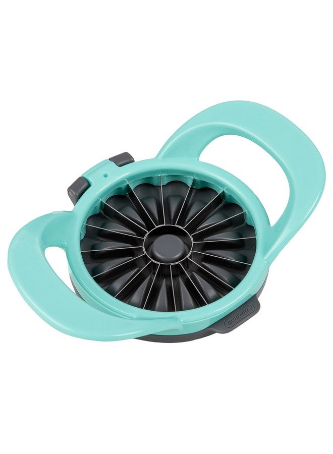 Progressive International PrepWorks by Progressive Dishwasher Safe 16-Slice Thin Apple Slicer and Corer with Attached Safety Cover (Turquoise) - Image 1