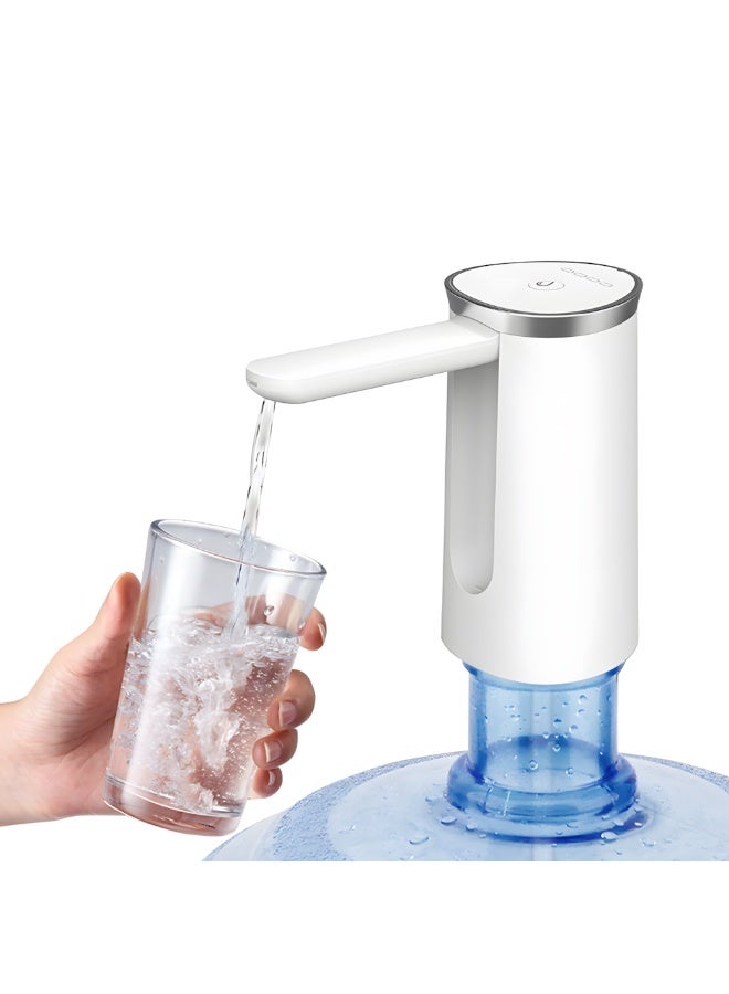 Electric Water Bottle Pump,Long Battery Life,Usb Charging,Automatic Drinking Water Pump Portable Water Dispenser Foldable,Applicable To Home/Office/Outdoor Travel (White) - Image 1
