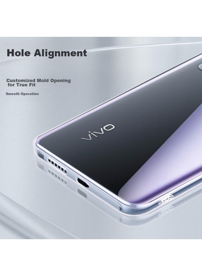 Kmaxai Phone Case For Vivo X60, New Upgraded Full Lens Protection Anti-scratch Anti-drop Tpu Crystal Clear Soft Shell, Transparent - Image 2