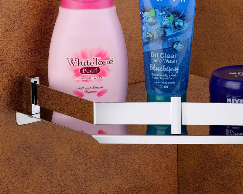 iSTAR Stainless Steel Corner Bathroom Accessories Corner Stainless Steel Wall Shelf Stand 10 x 10 inch (Number of Shelves - 1, Steel) - Image 3