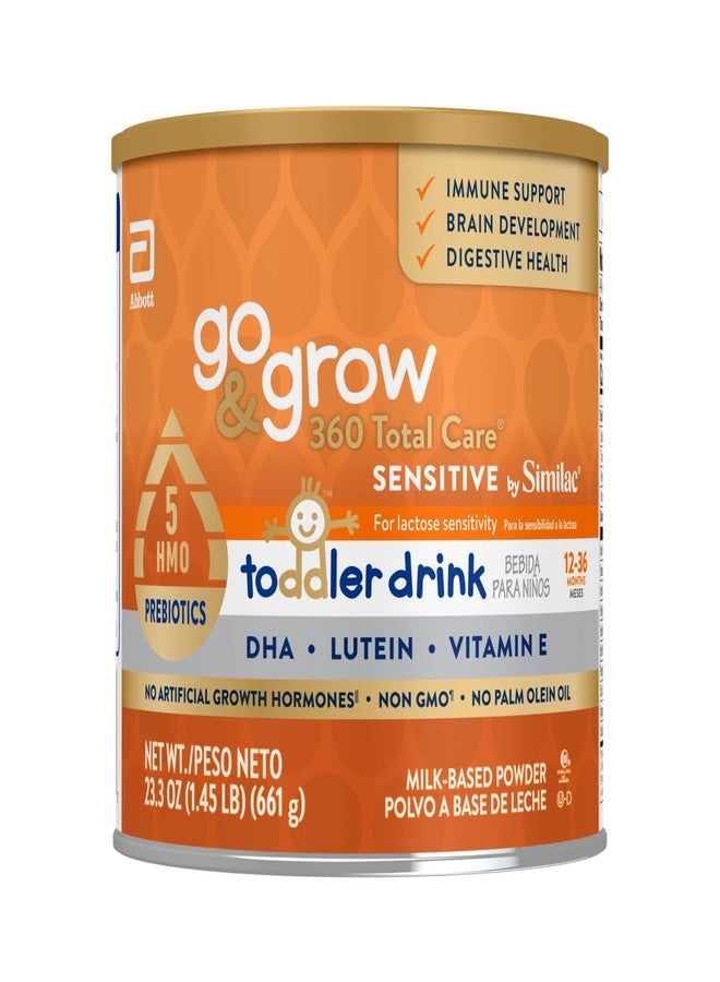 Similac مشروب غذائي للأطفال من سيميلك Go & Grow 360 Total Care Sensitive مع 5 HMOs، مسحوق، علبة 23.3 أونصة - Image 1