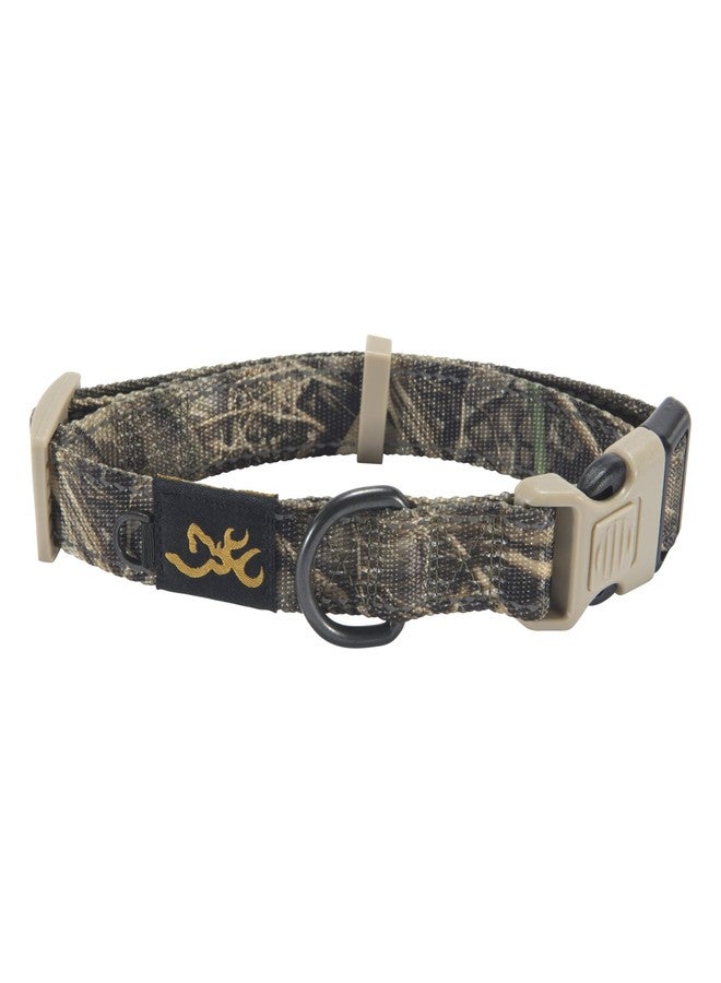 Browning Classic Preformance Webbing Pet Collar, Fully Adjustable, Available in Solid Colors and Camo Patterns, Realtree MAX-7, Small - Image 1