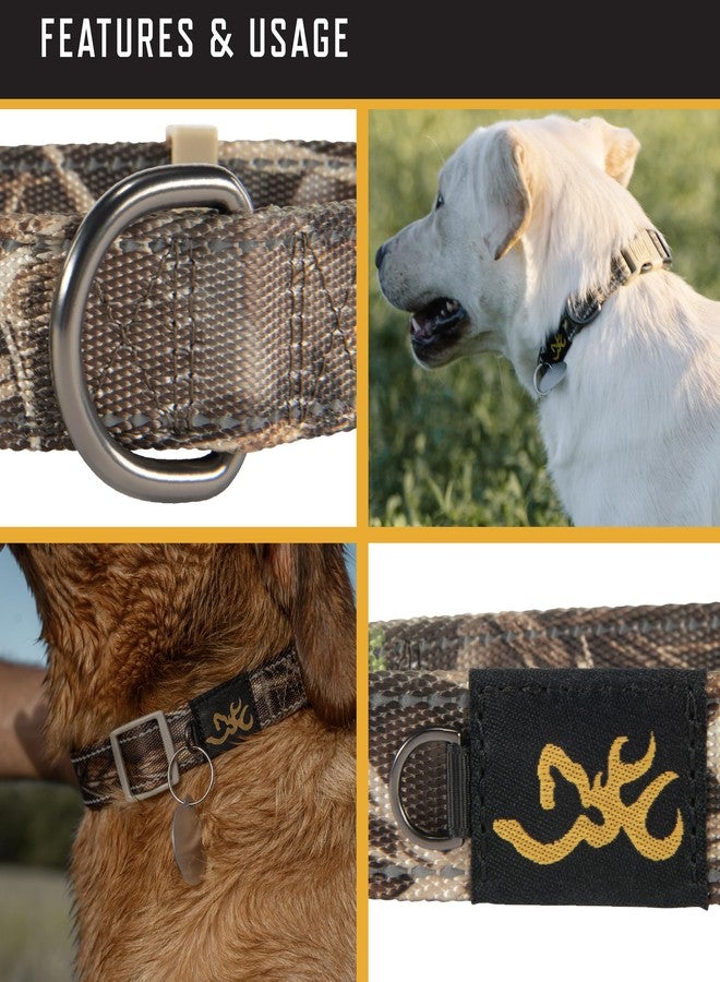 Browning Classic Preformance Webbing Pet Collar, Fully Adjustable, Available in Solid Colors and Camo Patterns, Realtree MAX-7, Small - Image 3