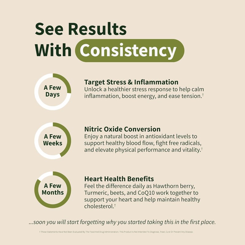 Snap Supplements Heart Health Support Supplement with Coq10 Organic Beet Root Powder Hawthorn Berry Turmeric and Odorless Garlic Supports Nitric Oxide Level Circulation and Flow 90 Capsules - Image 5