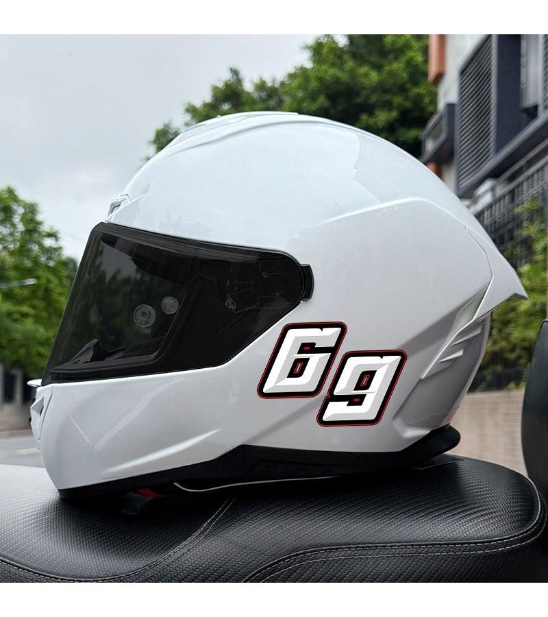 Racing Number 4 Stickers Waterproof Vinyl Decals for Car Motorcycle 2 Pack - Image 5