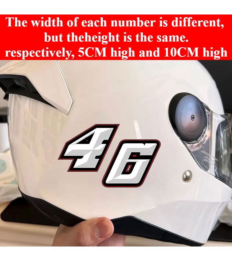 Racing Number 4 Stickers Waterproof Vinyl Decals for Car Motorcycle 2 Pack - Image 4