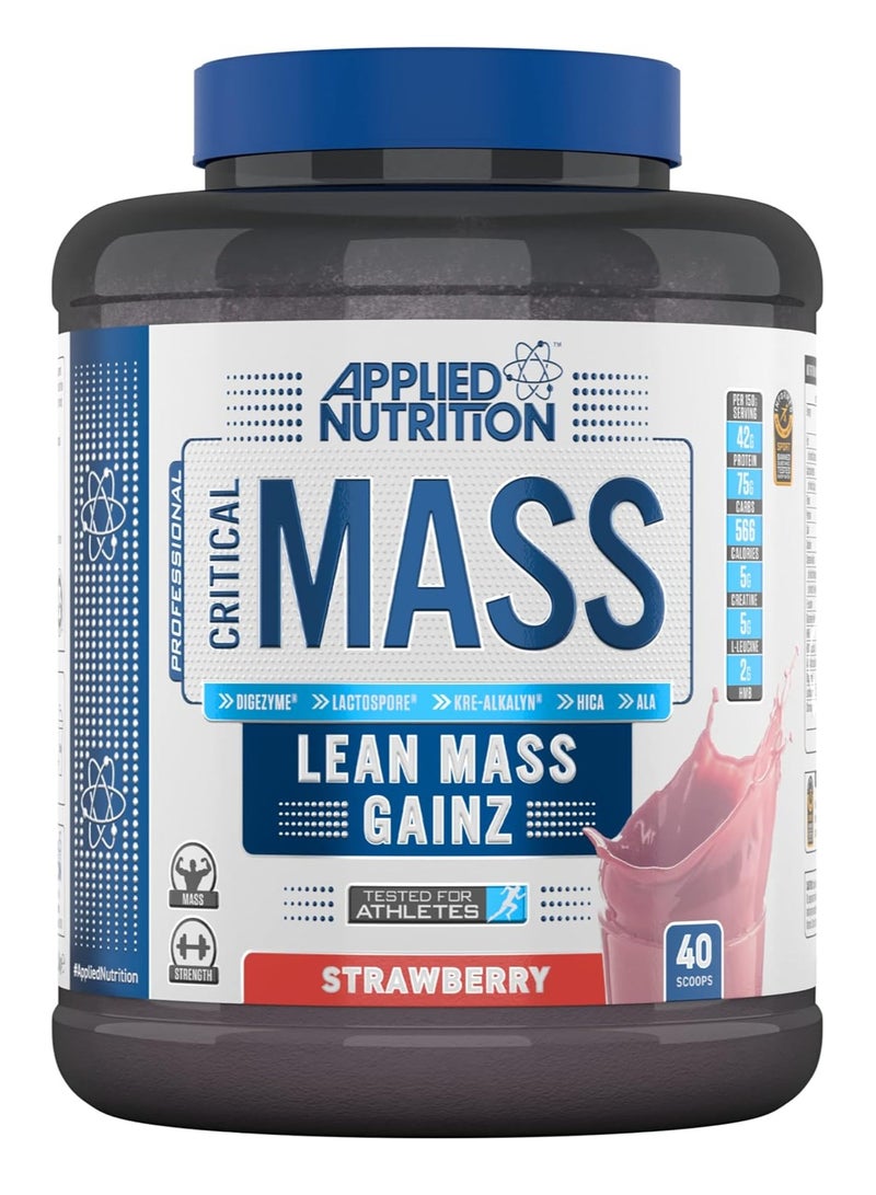 Applied Nutrition Critical Mass 2.4Kg Strawberry Flavor 16 Serving - Image 1