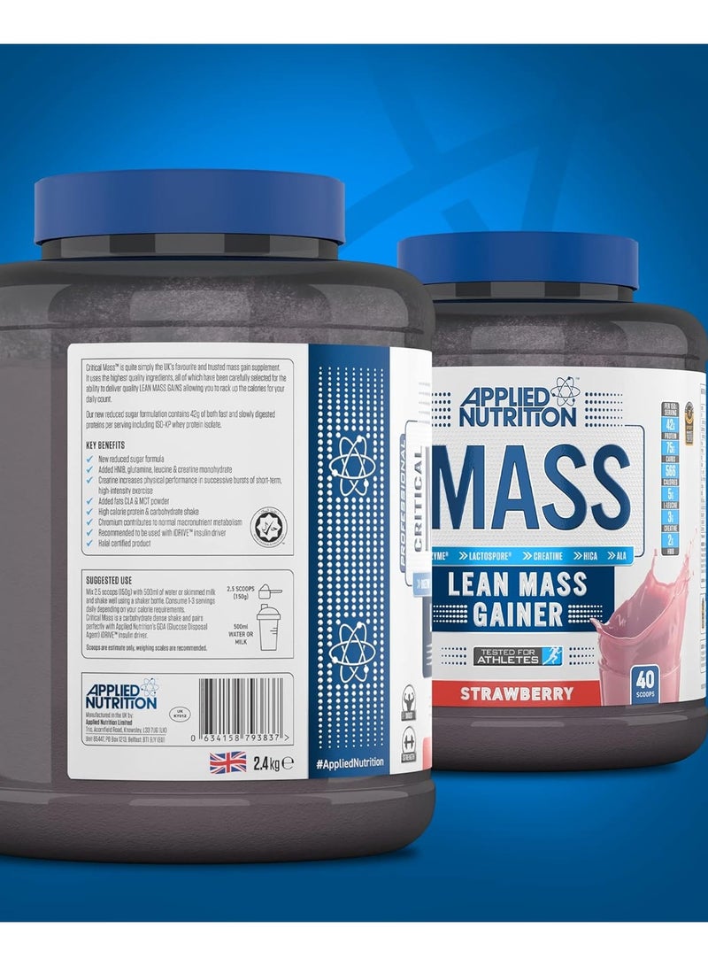 Applied Nutrition Critical Mass 2.4Kg Strawberry Flavor 16 Serving - Image 3