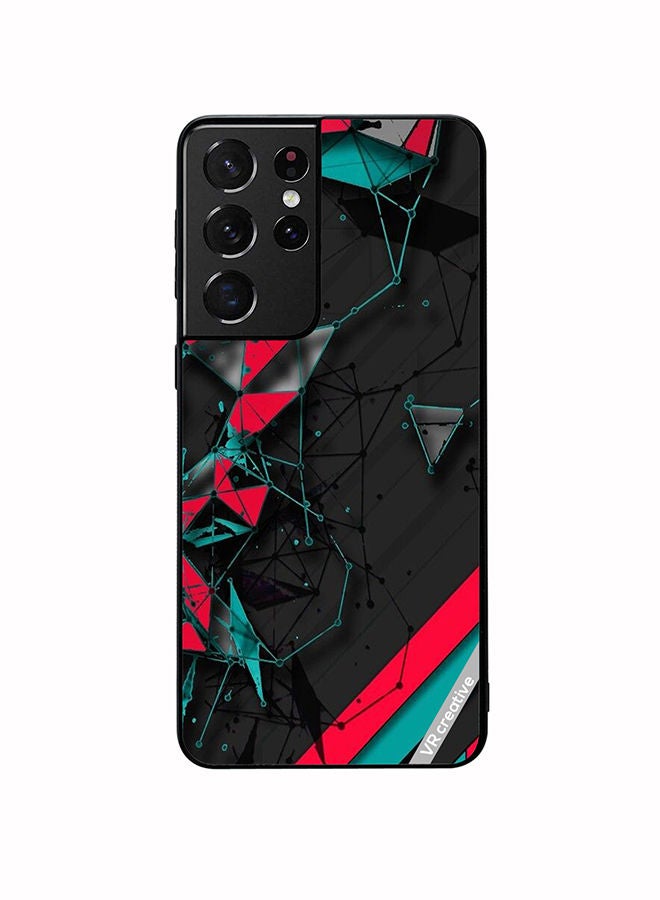 VR CREATIVE Protective Case Cover For Samsung Galaxy S21 Ultra 5G Tech Pattern Design Multicolour - Image 1