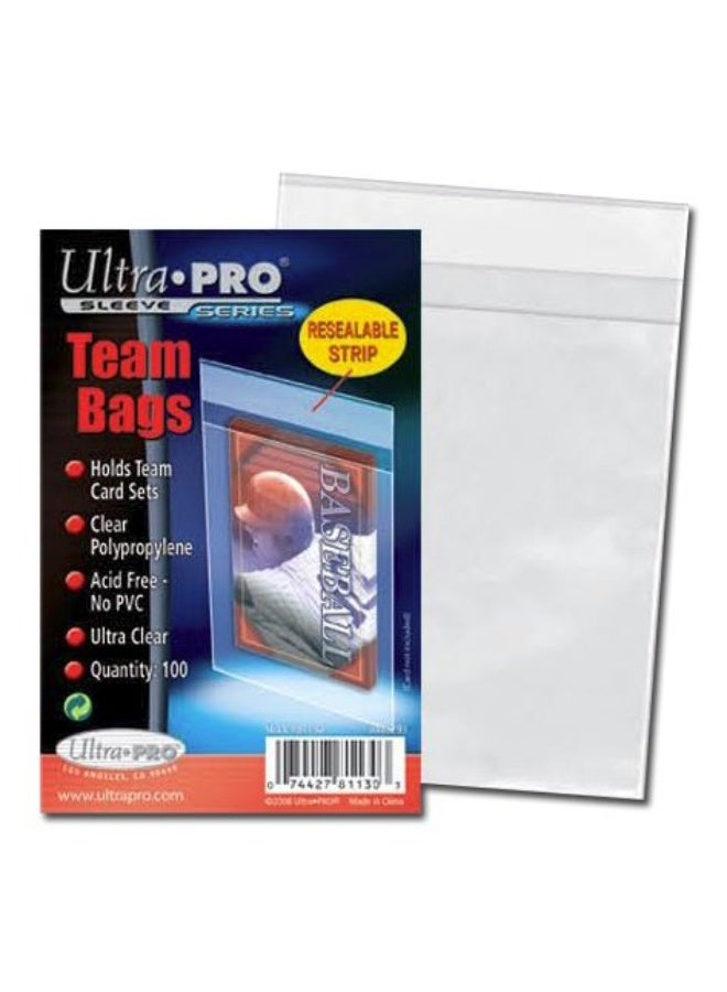 UltraPro 200 Ultra Pro Standard Team Bags 2 Packs of 100 New Team Set Lot Value Pack - Image 2