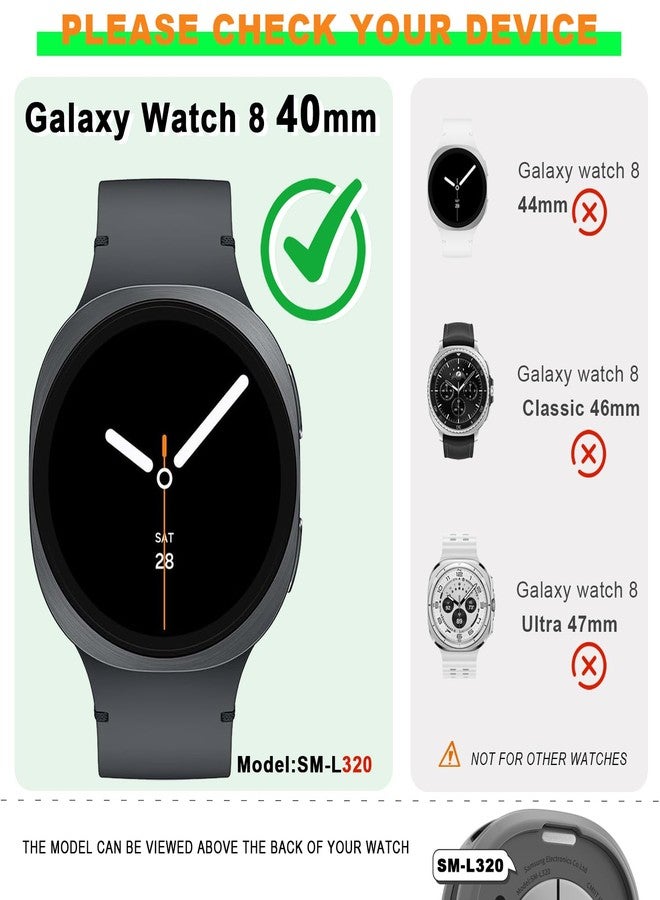 RICHONE [10 Pack] Compatible with Samsung Galaxy Watch 8 40mm Screen Protector Case, Soft TPU Protective Face Covers Flexible Bumper Accessories for Galaxy 8 Watch 40MM for Women Men - Image 2