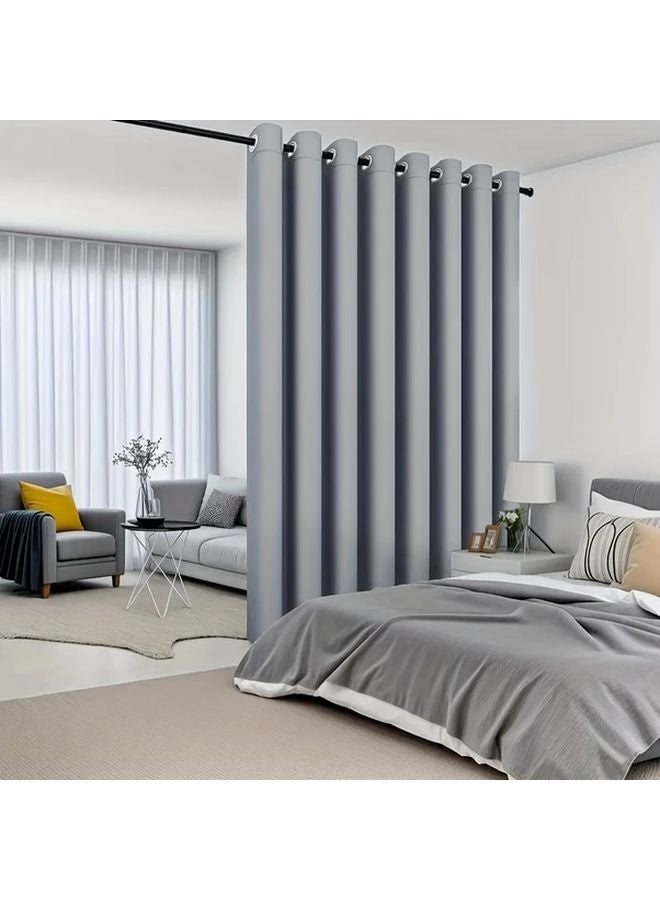 Dark Gray Blackout Insulated Window Curtain Panel 52x63 Inches for Living Room Bedroom - Image 3