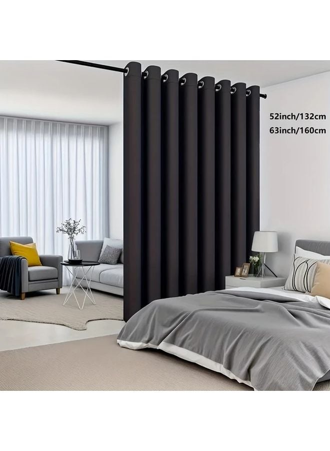Dark Gray Blackout Insulated Window Curtain Panel 52x63 Inches for Living Room Bedroom - Image 4