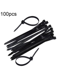 100pcs /Pack 8mm*200mm Nylon Cable Ties(Black)