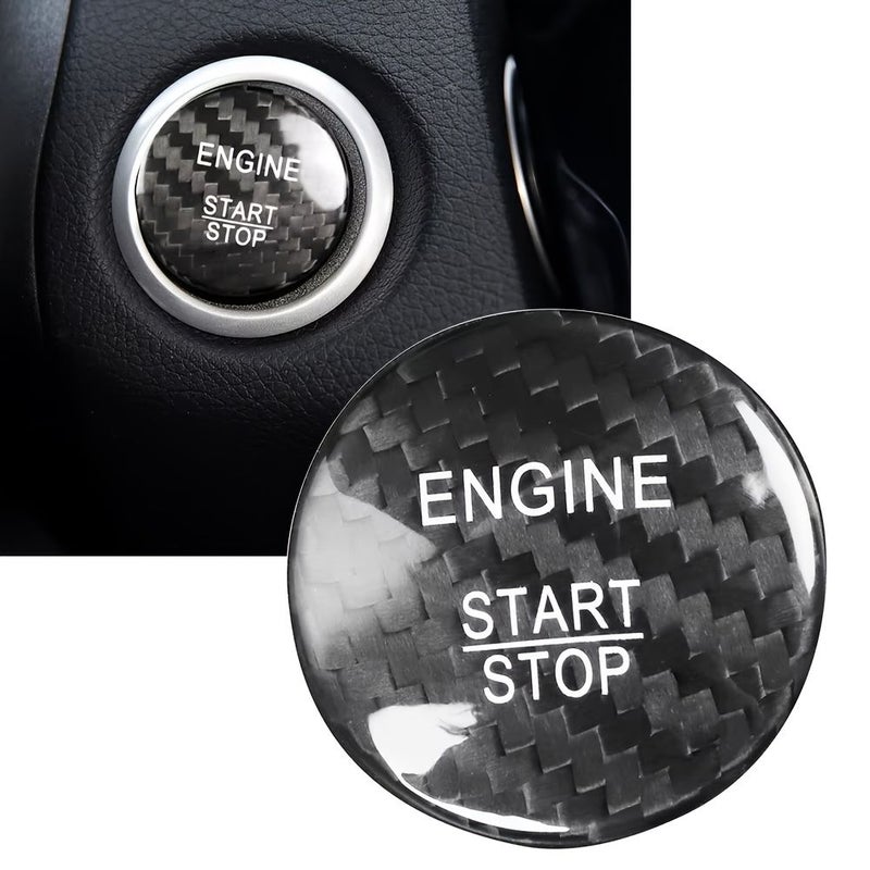 Red Carbon Fiber Start Stop Button Sticker For Mercedes C E GLC GLE AMG - Image 5
