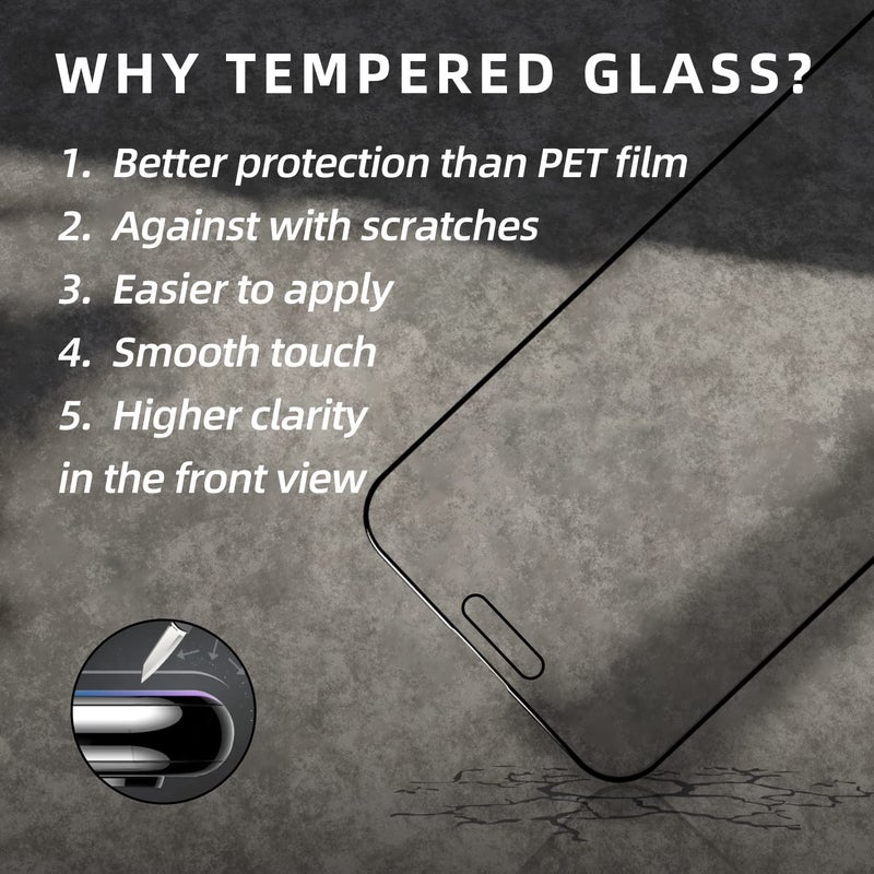 EGKimBa Privacy Screen Protector compatible with iPhone 16 Plus, 6.7 inch Gradient Colorful Electroplated Anti-Spy Anti-Blue Light Tempered Glass - Image 4