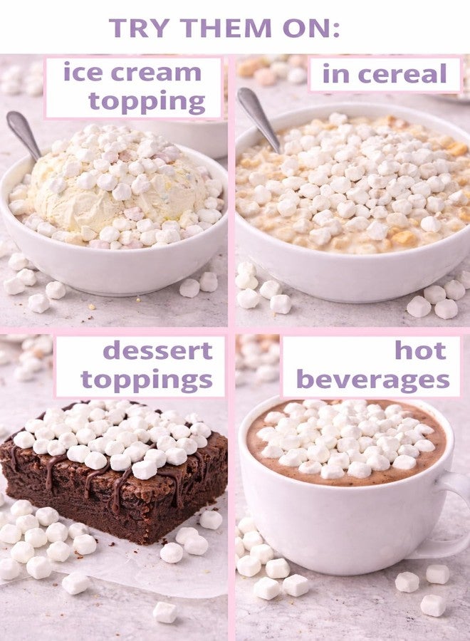 crait Dehydrated Marshmallows Vanilla Flavor – Mini Cereal Marshmallows for Hot Chocolate Coffee Ice Cream Baking Cereal and Desserts 6 Ounce Resealable Bag - Image 5