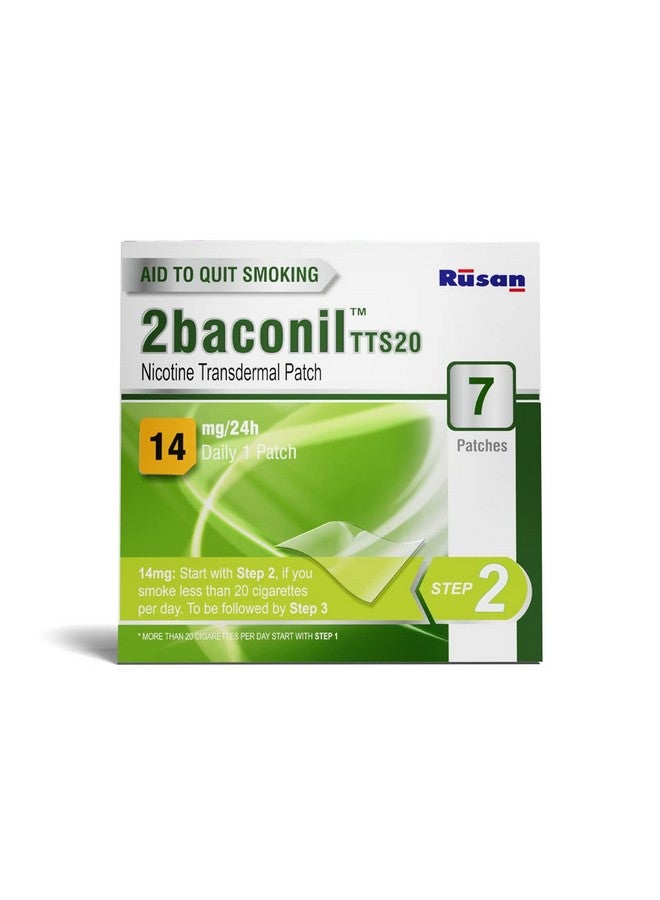روسان لصقة النيكوتين الجلدية Rusan 2baconil 14mg/24h | تساعد على الإقلاع عن التدخين | 7 لصقات (الخطوة 2)  - Image 1