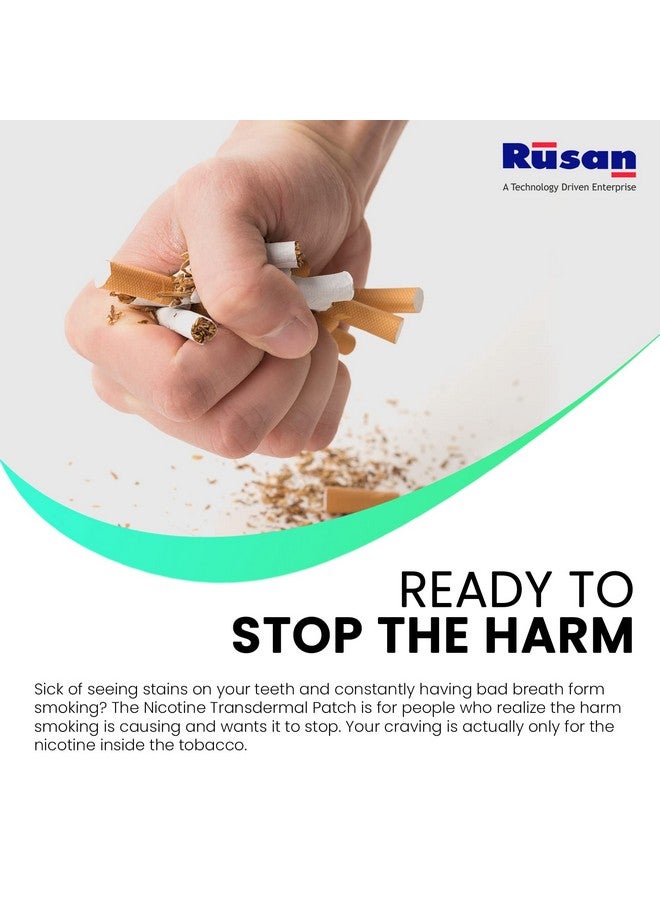 روسان لصقة النيكوتين الجلدية Rusan 2baconil 14mg/24h | تساعد على الإقلاع عن التدخين | 7 لصقات (الخطوة 2)  - Image 3