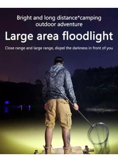 Scrolls 2Pcs Rechargeable LED Headlamp, 5 LEDs COB Headlight, 800mAh Lithium Battery, 4 Modes USB Charging Hands-Free Flashlight for Camping Running Fishing with USB Cable Included  - Image 5