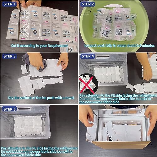 WORLD-BIO Shipping Cold Packs Dry Ice for Shipping Frozen Food, Freezer Ice Pack Sheets for Coolers 14'' X 13'', Flexible Freezer Cold Packs Keep Food Fresh Beverage Cold, 10 PCS Ice Blanket Sheets, 4 x 6 Cells - Image 4