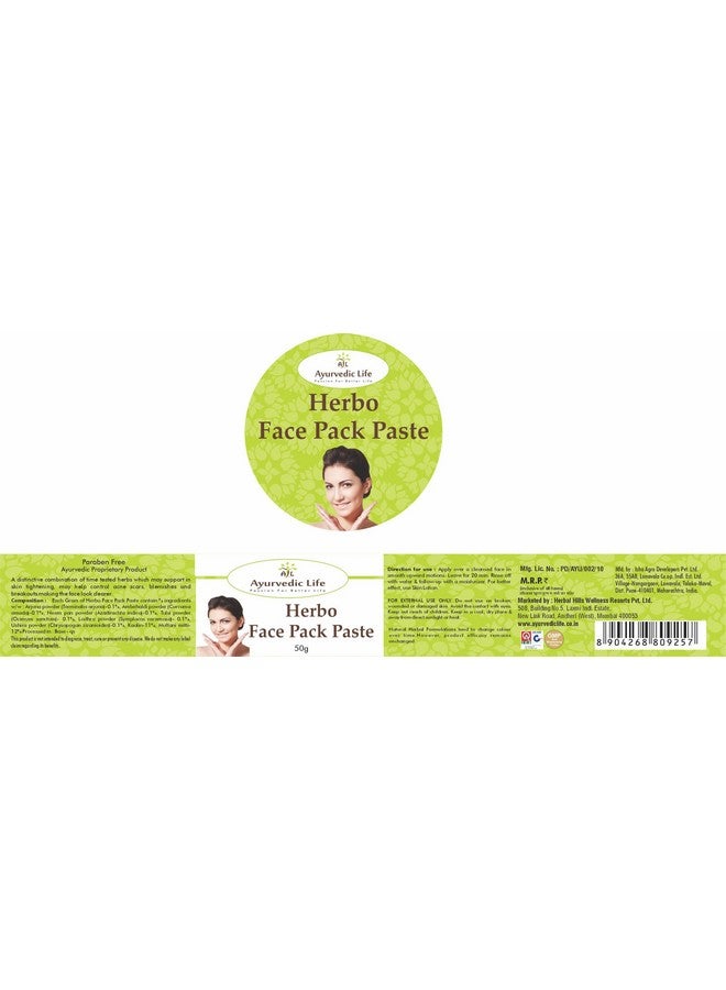 AL Ayurvedic Life Herbo Face Pack Paste 50g Pack of 5 - Image 2