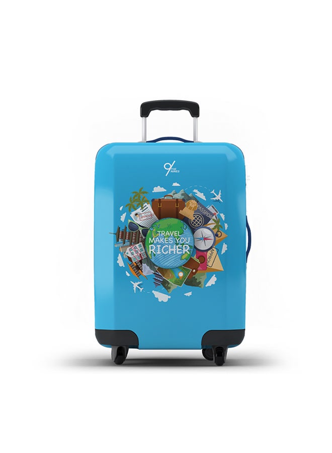 THE NINES LUGGAGE COVER "TRAVEL MAKES YOU RICHER" -S (18-21 inch)