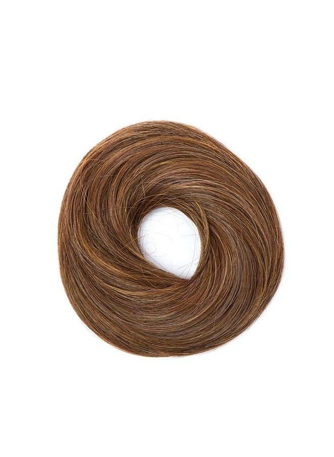 Hair2wear - Natural Tone Hair Wrap Color Ht3025S+ Glazed Cinnamon Christie Brinkley 6" Overall Length Heat Friendly Textured Hairpiece Fun Bun Chignon - Image 1