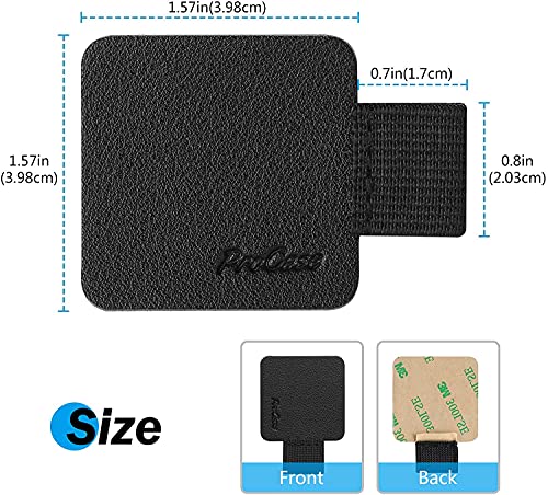 ProCase (5 Pack) Pen Loop Holder for Notebooks Journals Planners Tablet Case, Self Adhesive Leather Pencil Holder with Elastic Loop for Pens, Apple Pencil, Stylus Pen -Black - Image 5