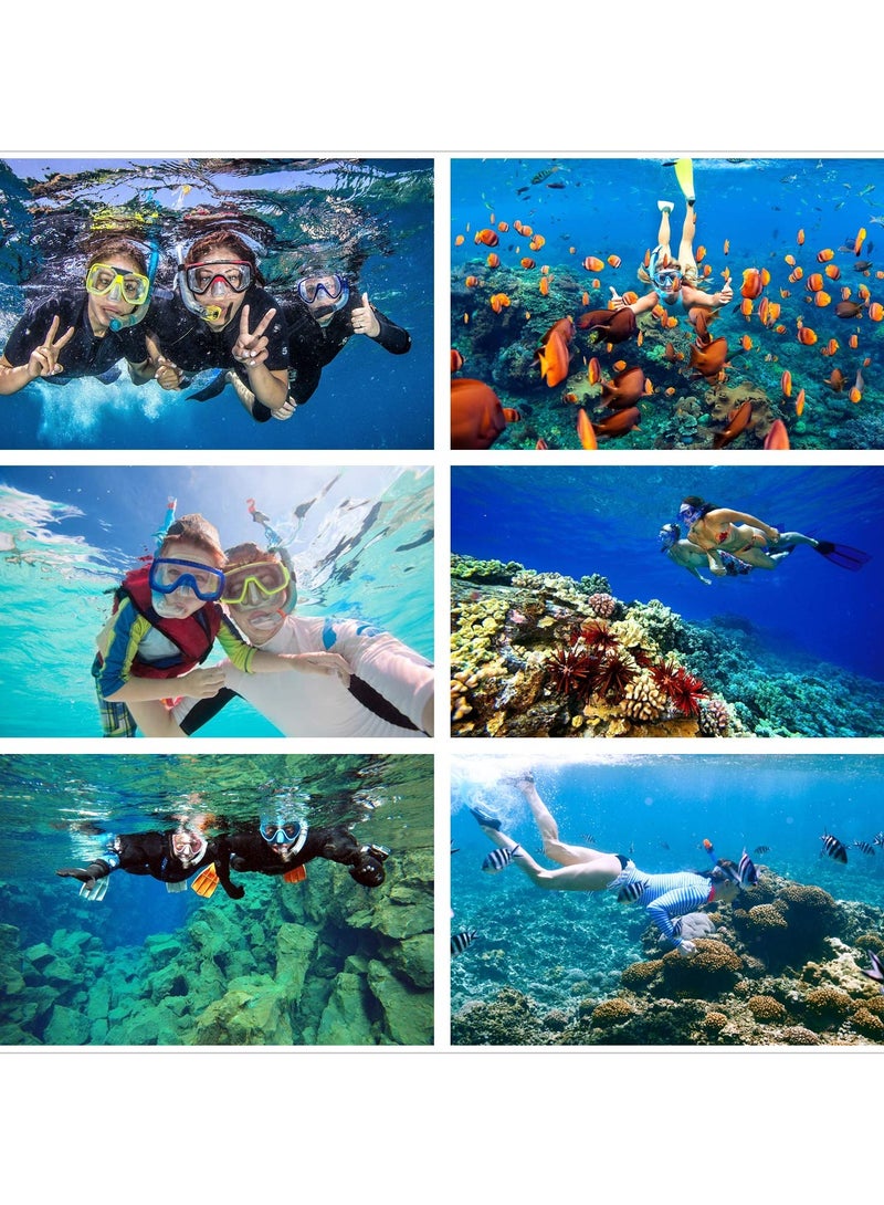 كينجمازي معدات الغوص للكبار ، قناع الغوص الجاف ، 180 ° بانورامية عرض واسع معدات الغوص المهنية التنفس بحرية قناع الغوص - Image 3