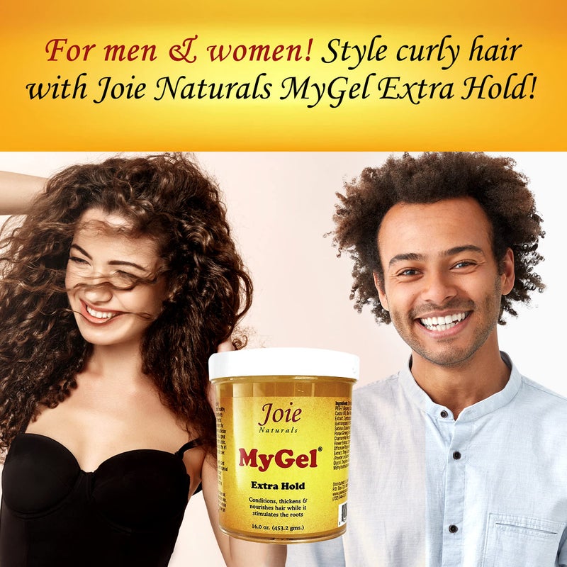 Joie Naturals MyGel Extra Hold - Hair Gel for Men & Women - Styling Gel for Curly Hair (16 Ounces) - Image 3