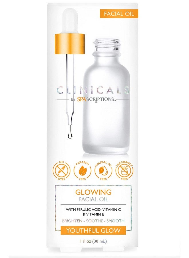 سباسكريبشنز زيت الوجه المتوهج من كلينيكالز مع حمض الفيروليك وفيتامين سي وفيتامين إي لتفتيح البشرة وتهدئتها وتنعيمها للحصول على توهج شبابي - Image 1