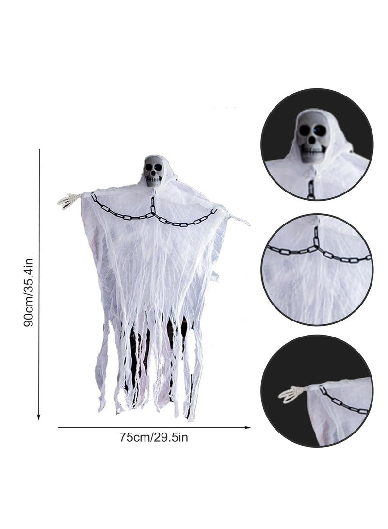 Hanging Ghost Holiday Horror Props Haunted House Door Decoration Suitable for Home Courtyard Garden Halloween (B) - Image 2