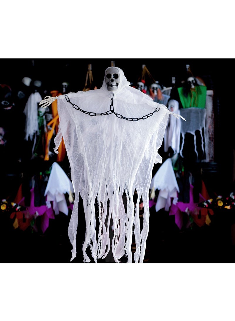 Hanging Ghost Holiday Horror Props Haunted House Door Decoration Suitable for Home Courtyard Garden Halloween (B) - Image 4