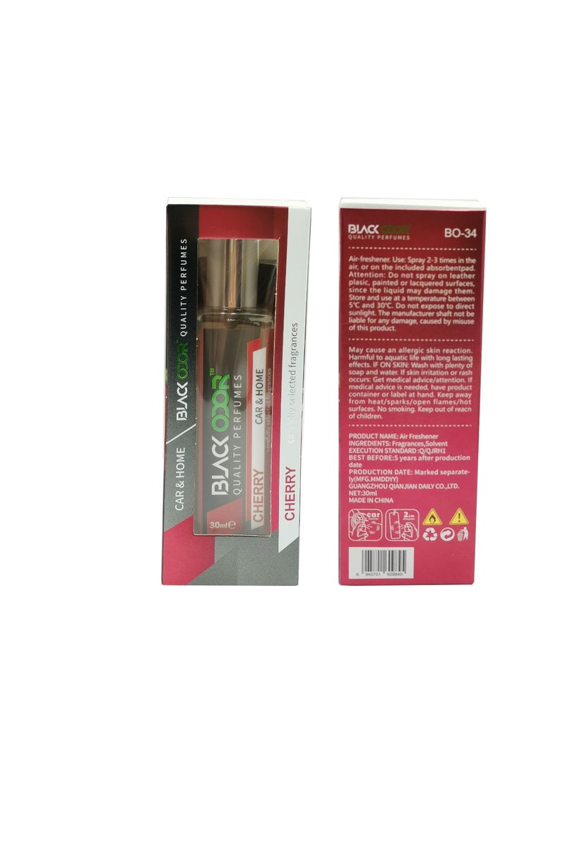 BLACK ODOR Cherry Car u0026 Home Perfume – Long-Lasting Luxury Air Freshener (30ml + Hanging Freshener) - Image 5