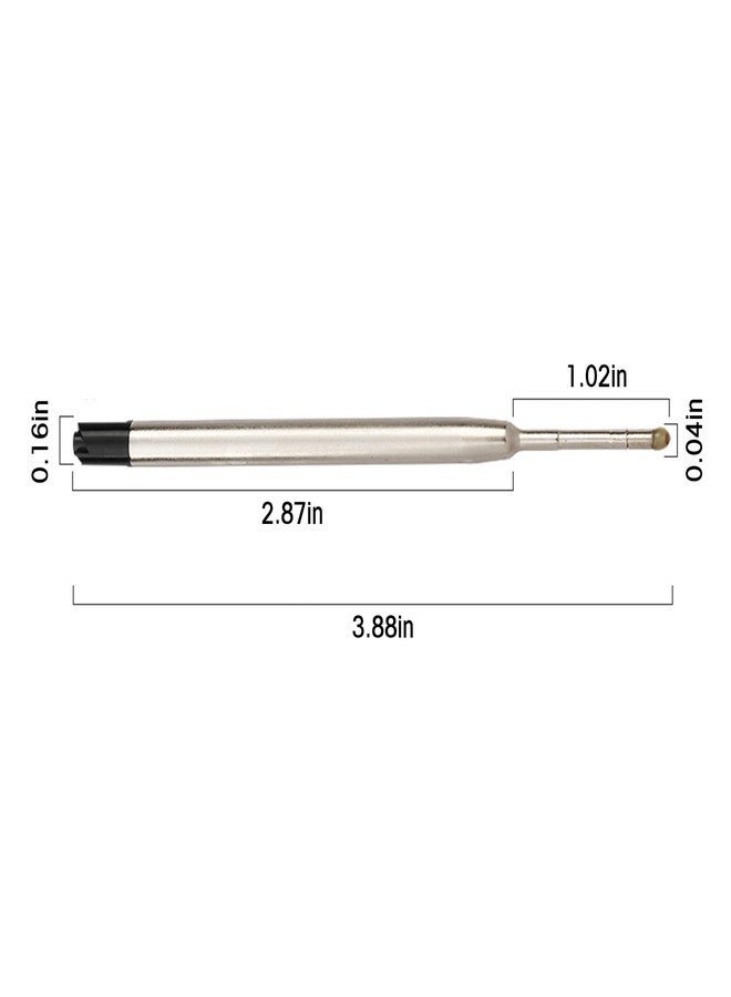 LESHOW 30-Pack Ballpoint Ink Pen Refills 3.9 Inch for Click Pens 1mm Medium Tip Compatible with Parker Pen Refill Black Ink - Image 2