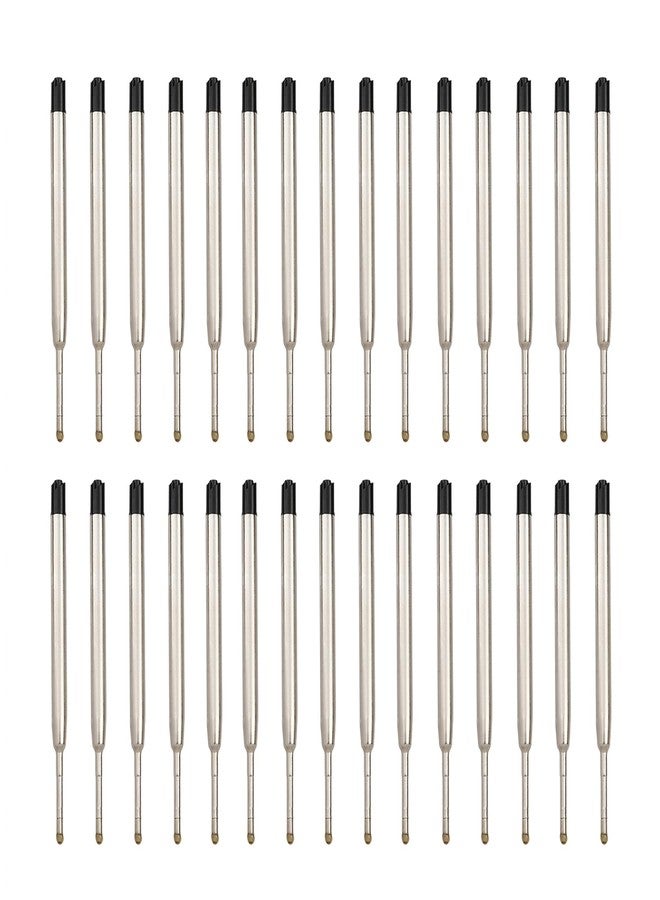 LESHOW 30-Pack Ballpoint Ink Pen Refills 3.9 Inch for Click Pens 1mm Medium Tip Compatible with Parker Pen Refill Black Ink - Image 1