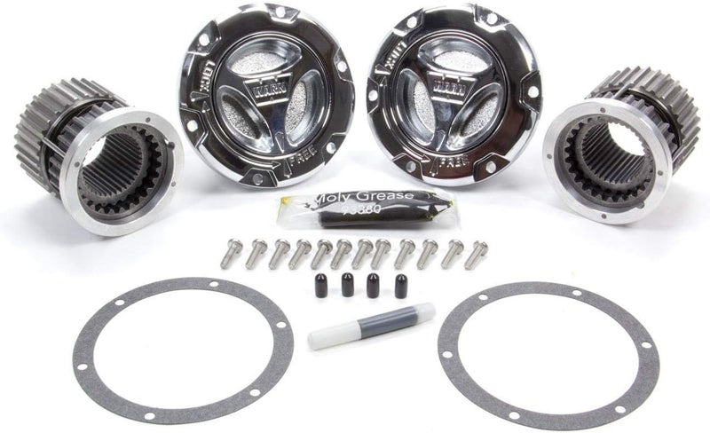 WARN 95070 Premium Manual Locking Hub with Zinc Aluminum Alloy Dial, Dual Seals and 35 Splines, Chrome, 1 Pair - Image 1