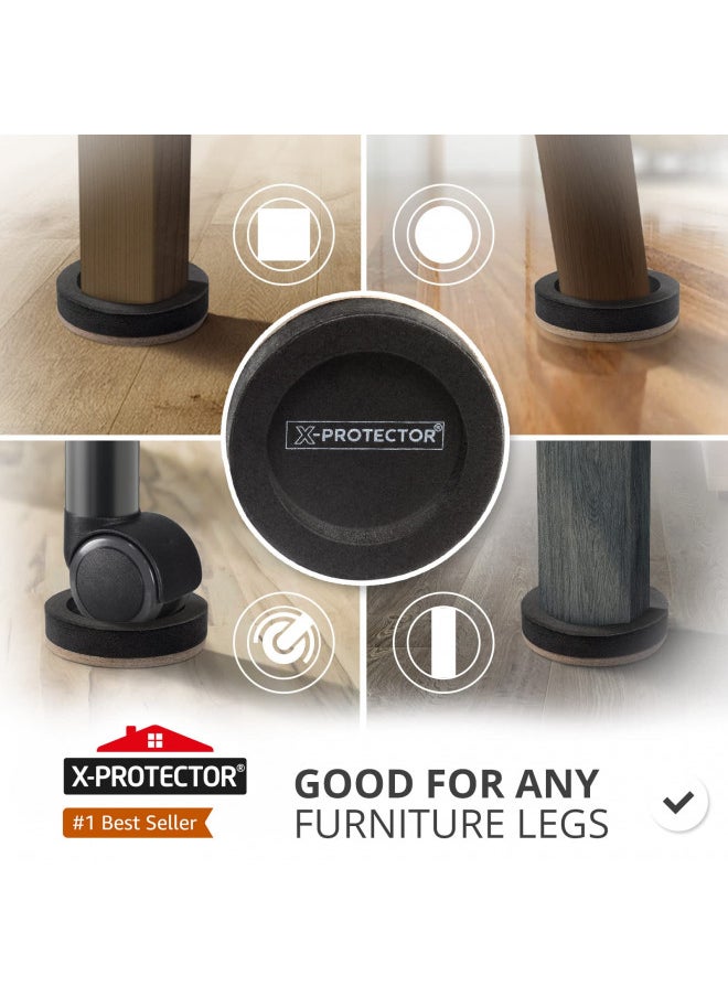 X-Protector Felt Furniture Sliders for Hardwood Floors X-PROTECTOR 16 PCS 3 - Furniture Slider with Unique Design - Heavy-Duty Furniture Movers for Hard Surfaces - Felt Sliders - Move Your Furniture Easily!  - Image 2