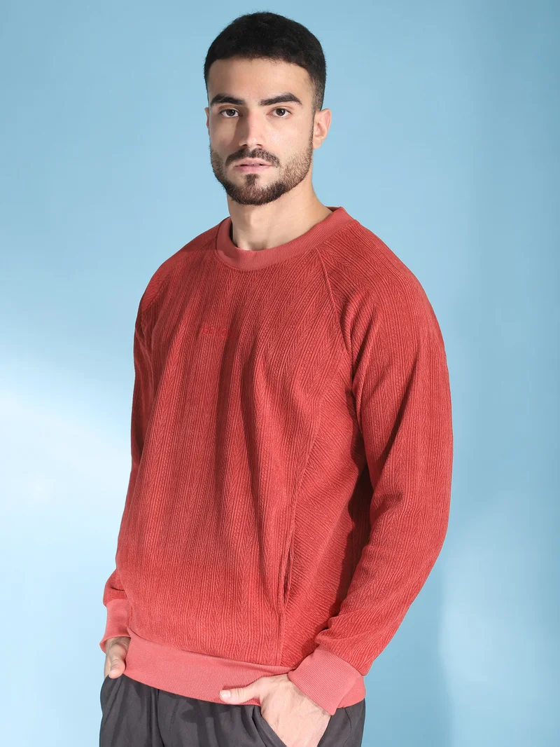 Beyoung Red Cut and Sew Sweatshirt