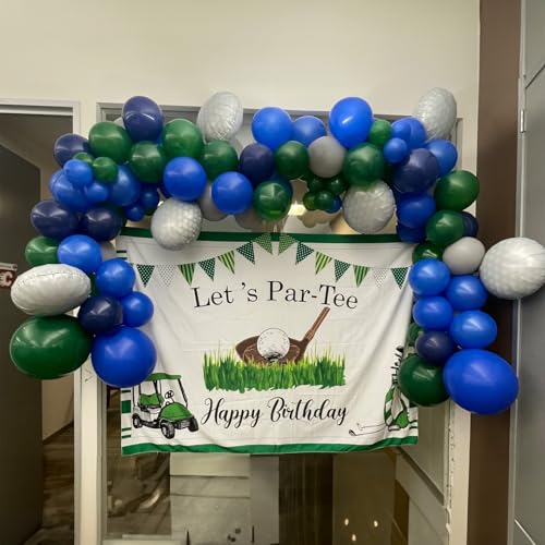 Togvu Balloons Green and Blue, 60Pcs 12 Inch Navy Blue Green White Latex Party Balloons for Kids Birthday, Jungle Safari Themed Party, Dinosaur Party Supplies, Baby Shower, Wedding, Anniversary - Image 4