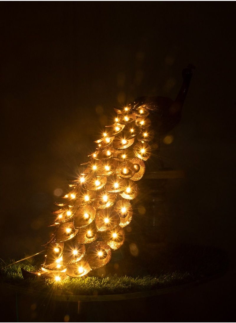 N & H Handmade Coconut Shell Peacock Lamp  - Image 4