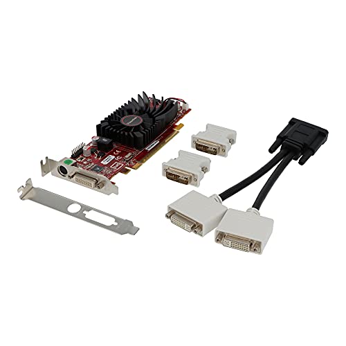VisionTek Radeon 4350 SFF 512MB DDR2 (2x DVI-I, TV Out) with 2x DVI-I to VGA Adapter Graphics Card - 900273 - Image 1
