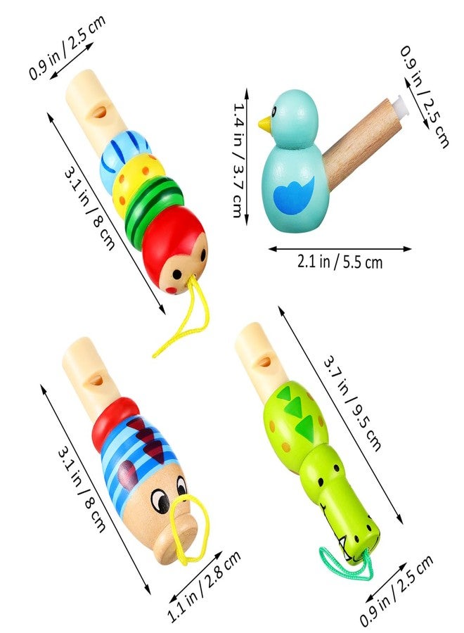 Garneck 7 Pcs Wooden Whistle Set: Cute Bird Animal Whistles for Kids Toddler Colorful Music Noisemakers for Birthday Party Classroom Rhythm Activity props - Image 5
