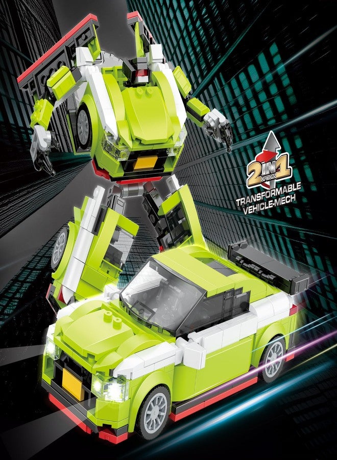 COGO 2-in-1 Transforming Sports Car & Mech Building Block Toy 384PCS Boys Age 6+ - Image 4