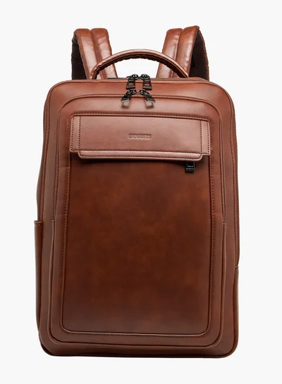 DUCHINI Solid Backpack with Top Handle and Zip Closure - 31x17x43 cm